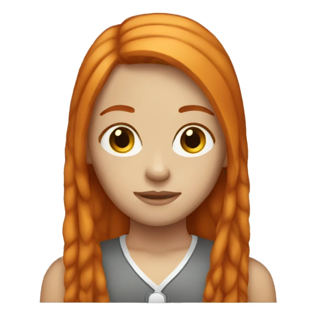 ginger girl straight hair sticker