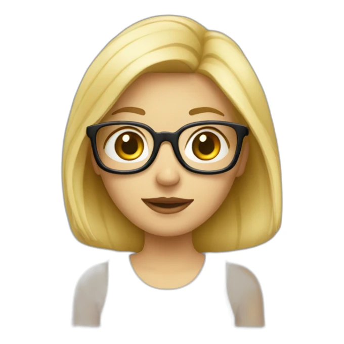 Fille blonde et avec des lunette  sticker