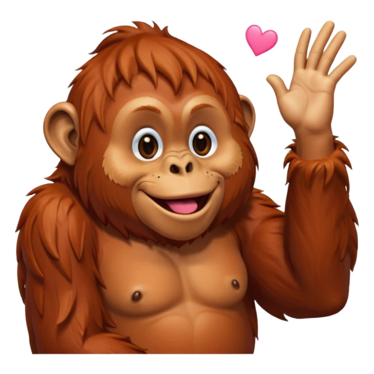 orangutang blowing kiss sticker
