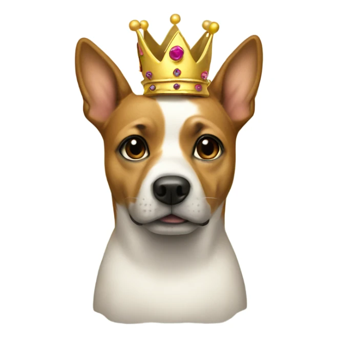 Dog with a dress and crown  sticker