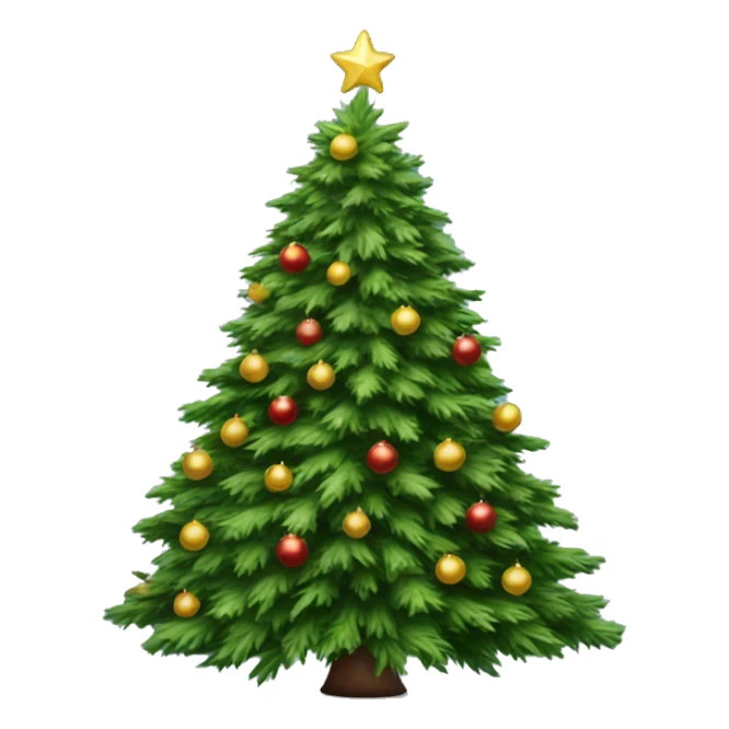 A realistic Christmas tree sticker