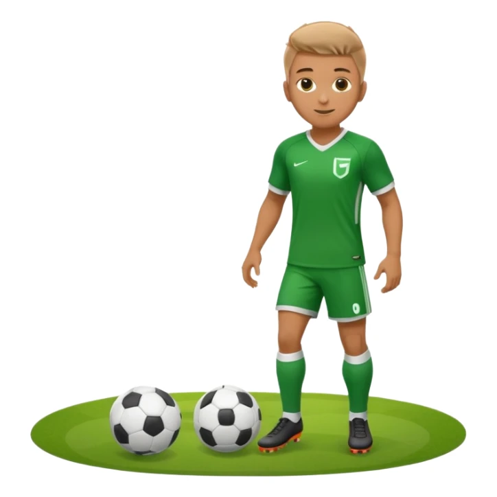 High resolution full body of a soccer player sticker