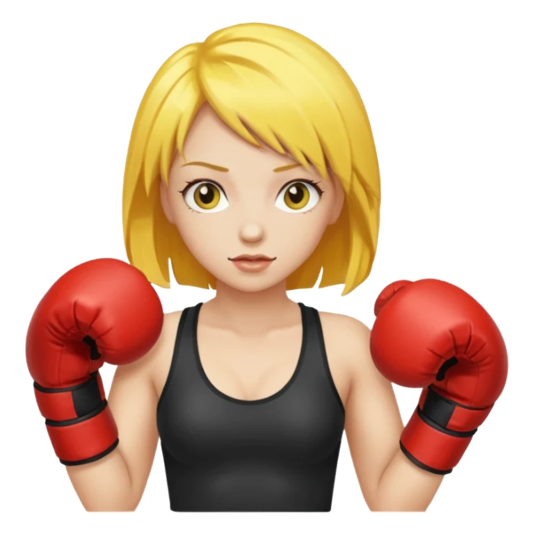 sexy girl with yellow hair boxing sticker