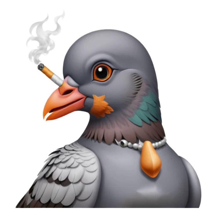 emoji pigeon qui fume sticker
