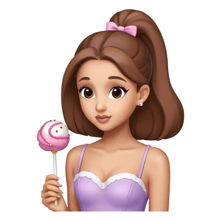 Ariana grande and a cake pop  sticker