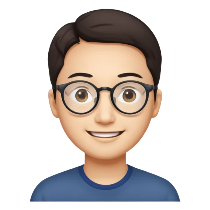 OJOS RASGADOS, NO TAN REDONDOSSSSSSSS, Y SONRIENTE, Y LAS GAFAS? sticker