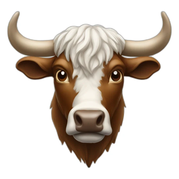 Head of a rugbier bull  sticker
