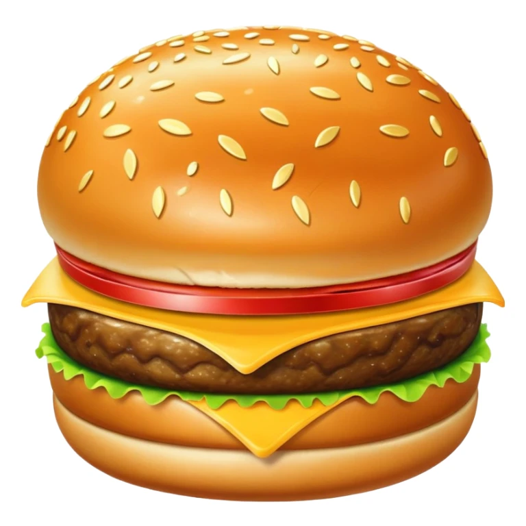 gold burger with shiny gold bun and patty sticker