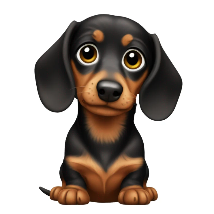 Miniature long hair dachshund  sticker