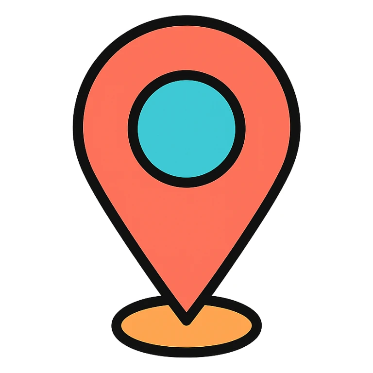map pin icon, professional modern style, clean lines, suitable for business use sticker