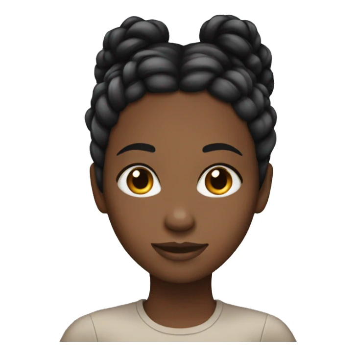 black girl with braids that are black short sticker