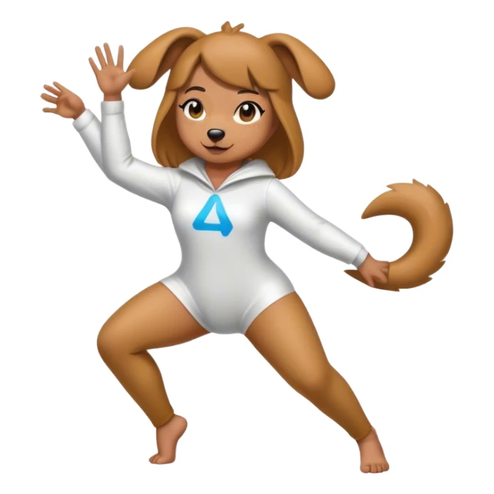 Girl twerking but make it a data dog sticker