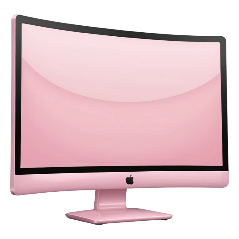 light pink curved monitor sticker