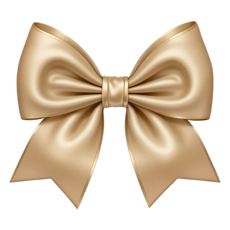 Beige bow sticker