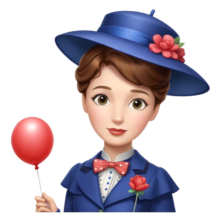 Mary Poppins with ballon sticker