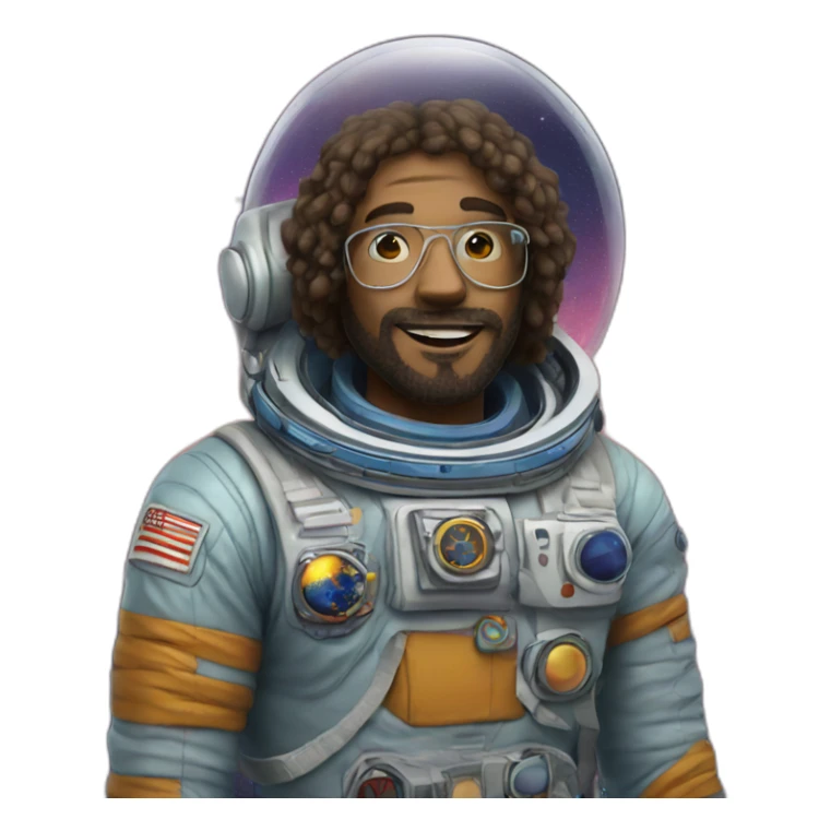 hippie in space sticker