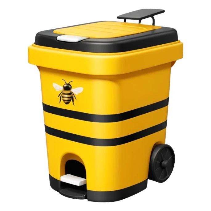 honey bucket portable toilet with a honeybee on it sticker