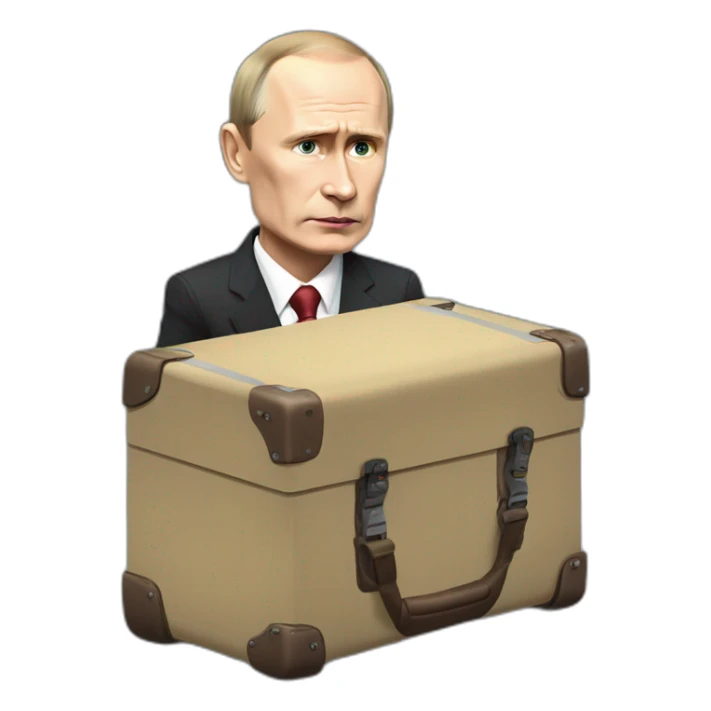 angriest dead vladimir putin coffin suitcase wheelchair meat cube sticker