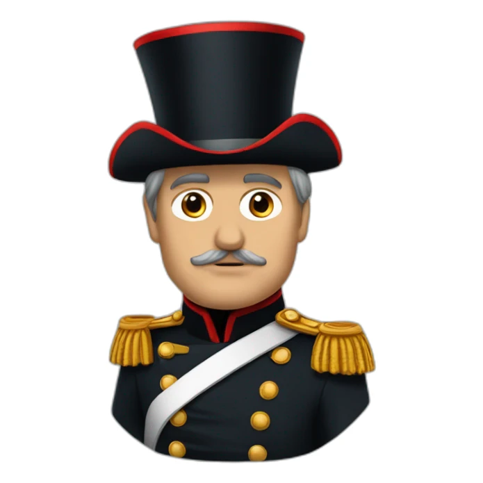 Napoléon avec un noir sticker