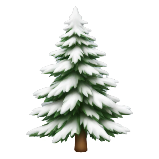  actual white fir christmas tree isolated.  sticker