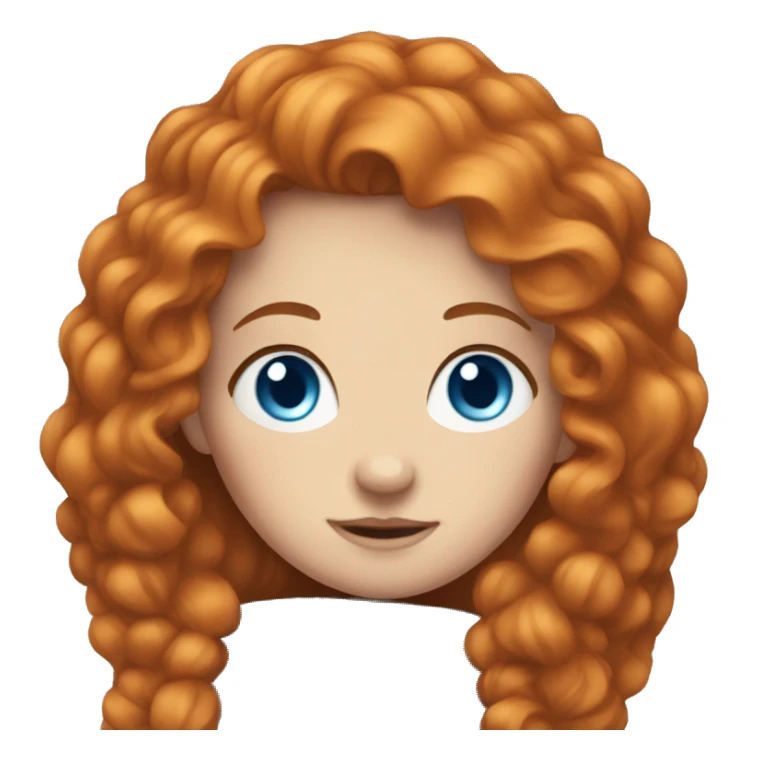 girl with blue eyes and ginger hair cozy sticker