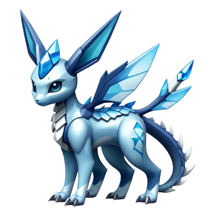 Futuristic Glaceon-dialga-hybrid, full body sticker
