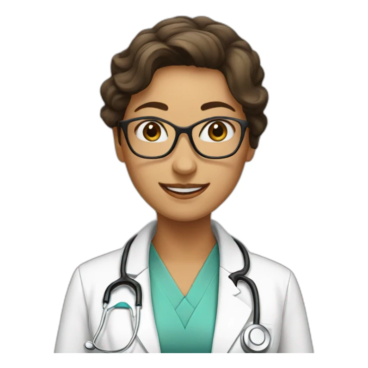 Doctor woman happy sticker