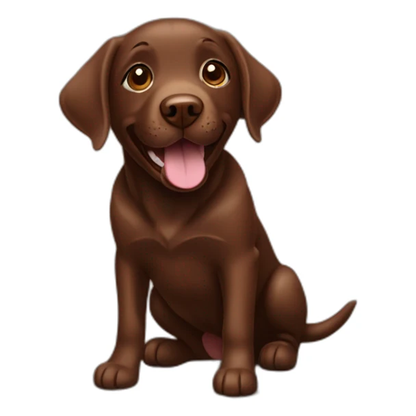 labrador Retriver chocolate color very happy sticker