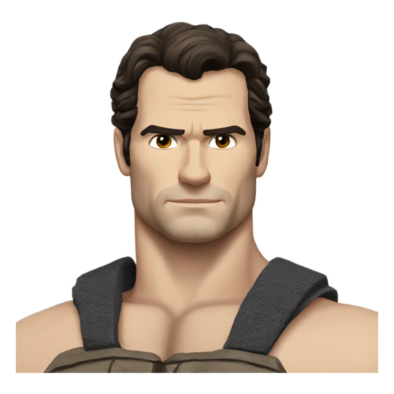 Henry Cavill showcasing his strong build and natural details sticker