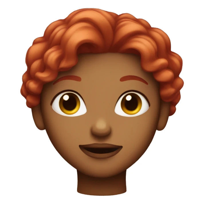 Blushing girl red hair  sticker