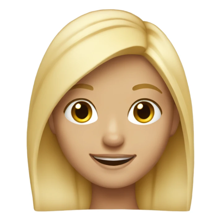 smiling girl with blonde hair sticker