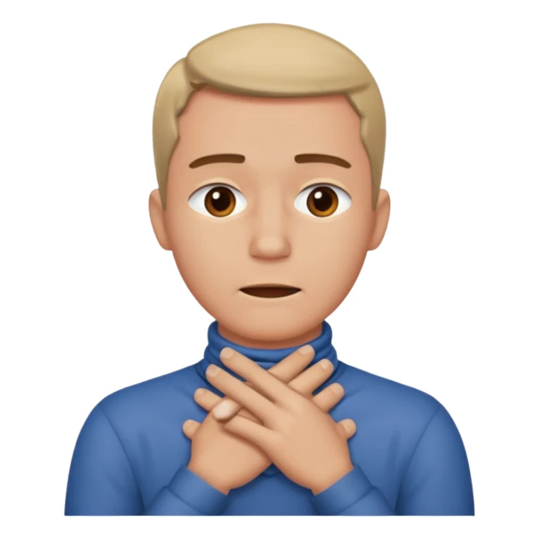 Man with hands gripped around NECK crossed like he is choking sticker