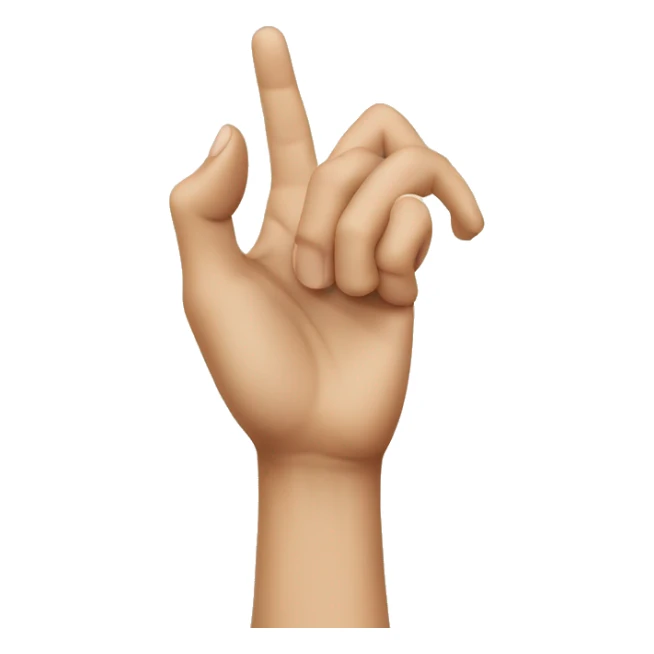 Hand in shape of an L sticker