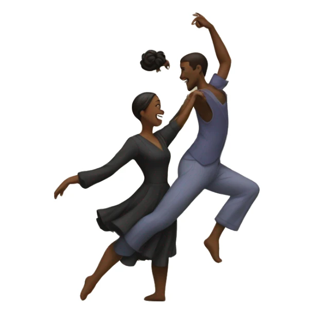 a woman and a man dancing together  sticker