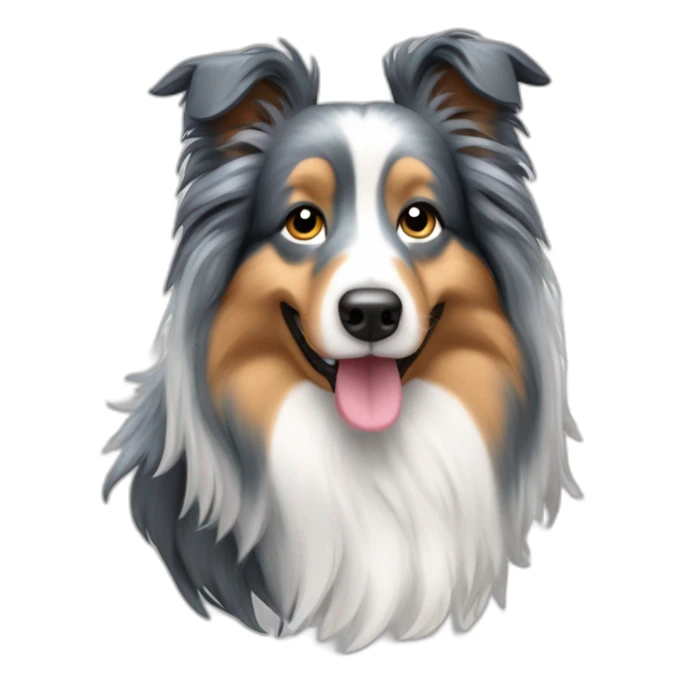 Blue merle shetland sheepdog judge sticker