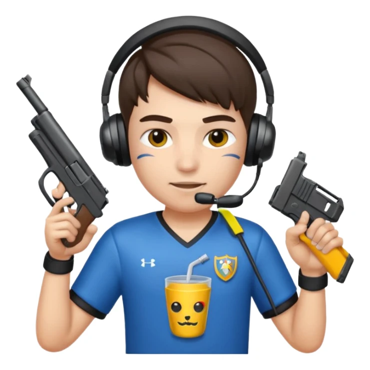 Dictator + Gaming + Gamer + Tournament Cup  + Gun  sticker