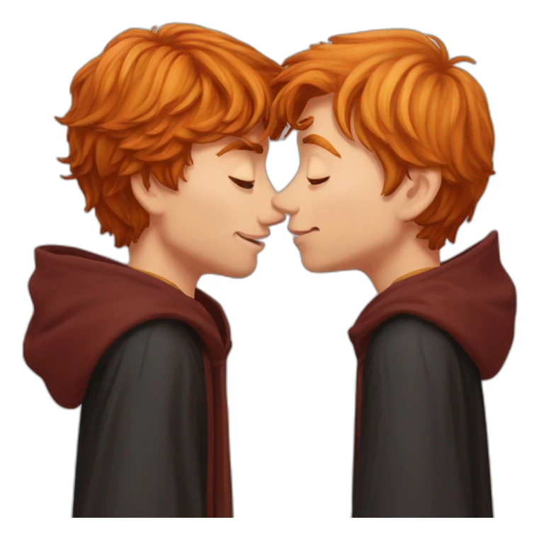 Harry Potter kissing Ron Weasley sticker