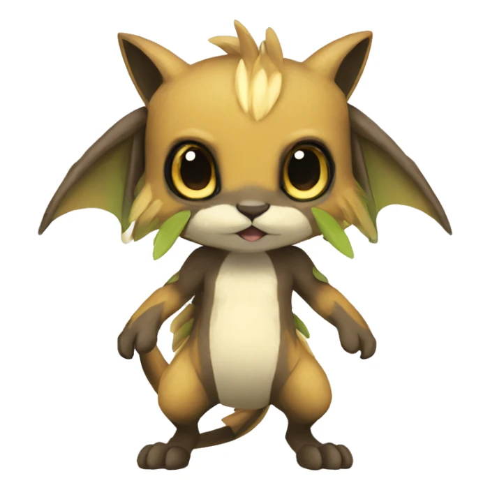 a anthro chibi-style Fakémon-hybrid full body sticker