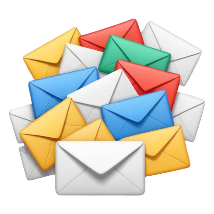 a lot of notification mail to respond sticker