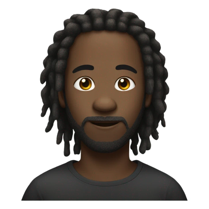 black guy with small dreads sticker
