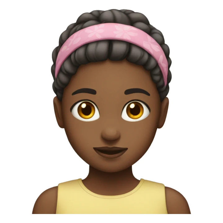 girl with headband sticker