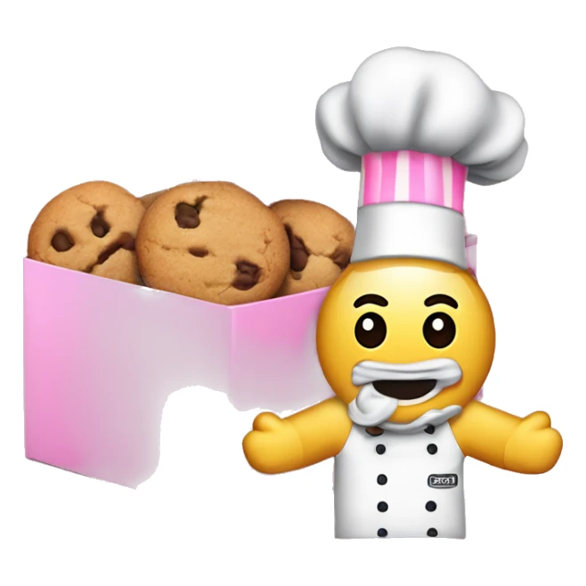 “A pink rectangular box with the Crumbl Cookies logo—a cartoon chef’s head with a cookie in the hat and ‘crumbl cookies’ in lowercase text underneath.” sticker