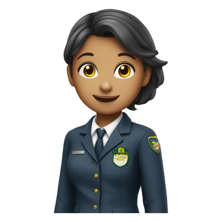 happy school girl in uniform sticker