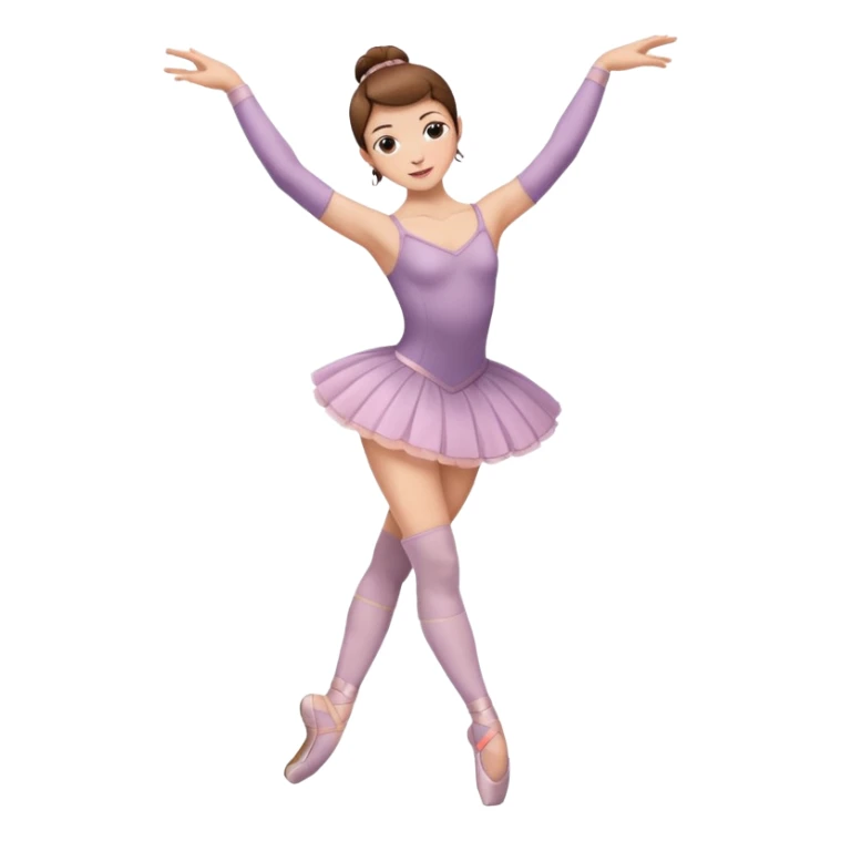 Ballet dancer in over the knee socks and brown hair sticker