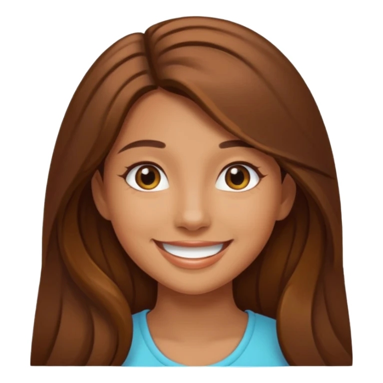 chica de cabello un poco largo color cafe , piel morena sticker