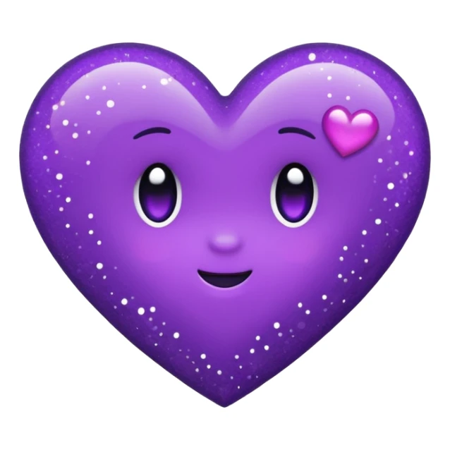 purple heart, minimalist, glitter, cute, simple, dark purple sticker