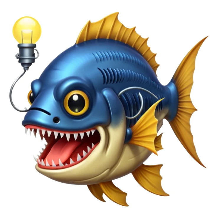 Angler Fish – Large mouth with sharp teeth and light lure sticker