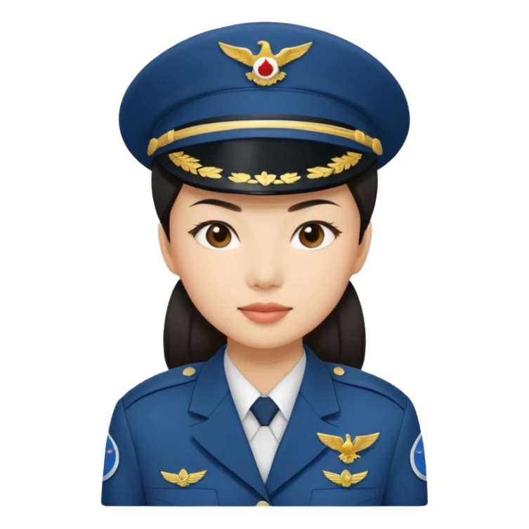 Asian female. Air Force military  sticker