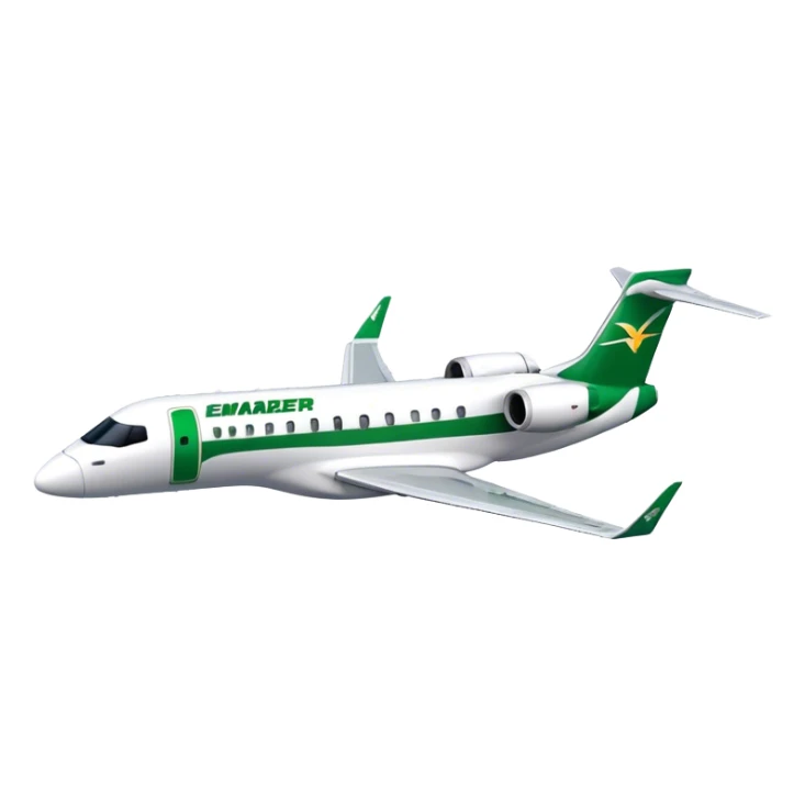 Embraer E-Jet - Embraer (Model Year: 2021) (Iconic colour: Green with white) sticker