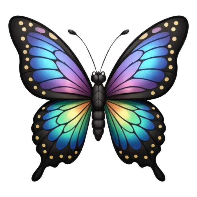 A black butterfly with intricately detailed wings, featuring a central ribbon tied in a bow, blending gothic fashion with nature’s beauty. sticker